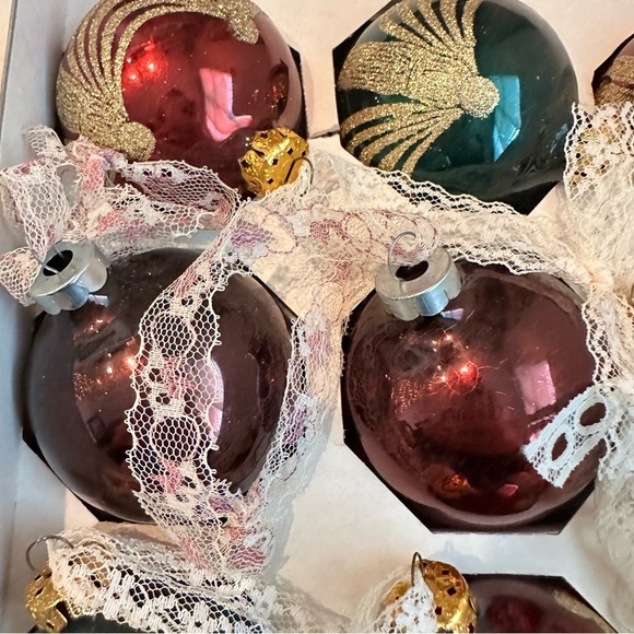 Vintage Rauch Red Glass Ball Christmas Ornaments Box Of 18 - Picture 9 of 15
